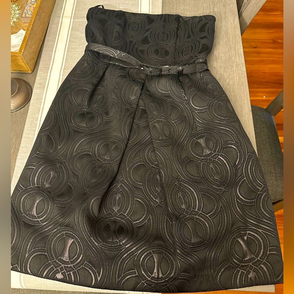 EUC Target limited edition - strapless black dress with design